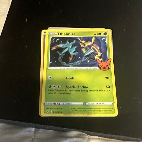 Pokemon Trading Card - Dhelmise with Yellow and Green Pokemon Trading Card - Dhelmise with Yellow and Green
